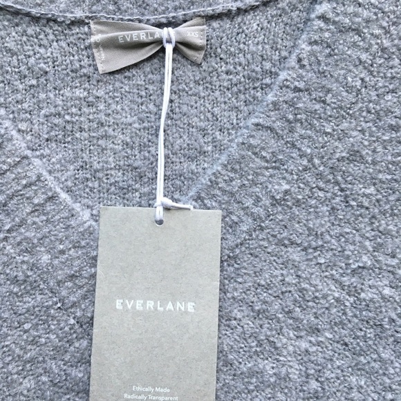 NWT Everlane The Teddy Gray V-Neck Sweater XXS - Picture 6 of 8